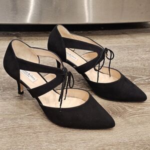 Sargasso & Grey London Black Suede Kitten Heels